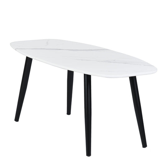 Kenna Faux Marble Metal Feet Coffee Tables