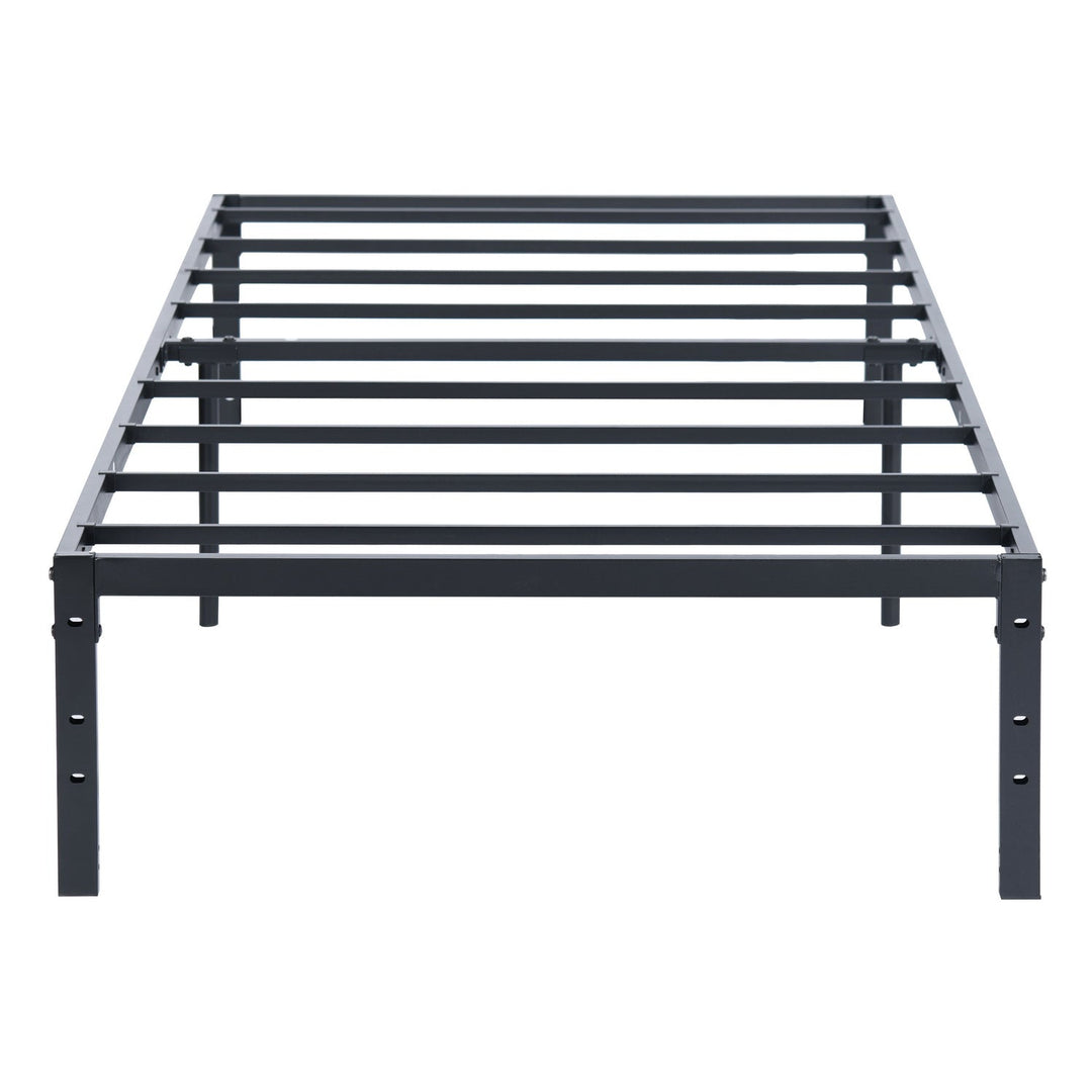  Kiela Industrial platform Bed frame - Sleek Black Design For Bedroom, Guest Room, Or Apartment-HOMY CASA