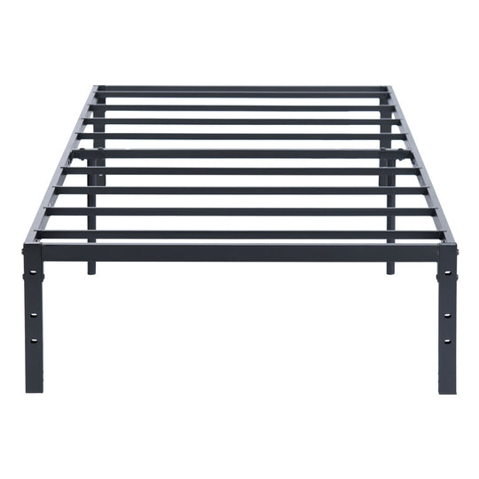  Kiela Industrial platform Bed frame - Sleek Black Design For Bedroom, Guest Room, Or Apartment-HOMY CASA