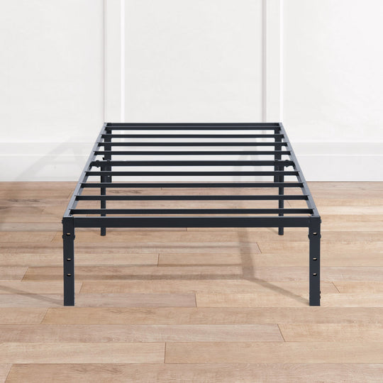 Kiela Industrial Platform Bed Frame – Sleek Black, Twin & Full Sizes