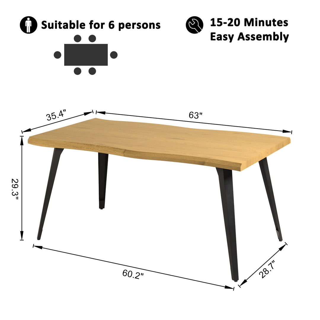 Lancelot Modern wooden Dining Table, Stylish And Functional For Home Dining-HOMY CASA 