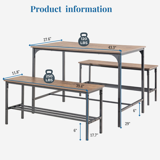 Lomaner Small Space Kitchen Dining Table Set