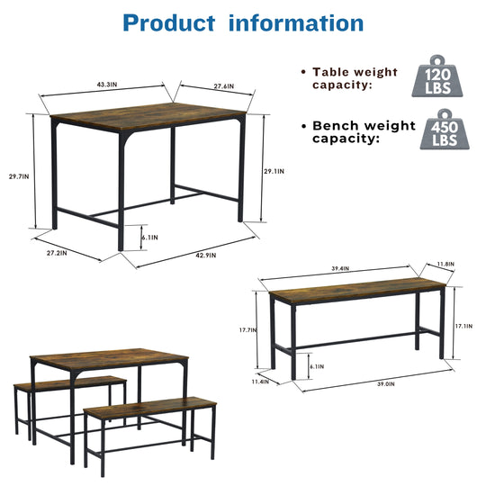 Lomaner Small Space Kitchen Dining Table Set
