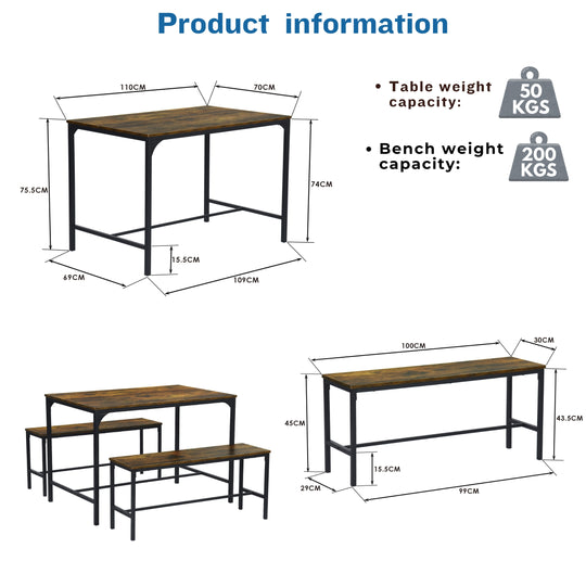 Lomaner Small Space Kitchen Dining Table Set