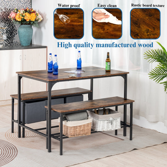 Lomaner Small Space Kitchen Dining Table Set