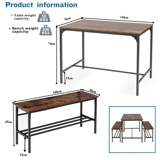 Lomaner Small Space Kitchen Dining Table Set