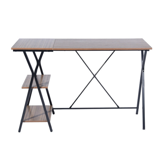 HomyCasa 47.2 In. Home Office Writing Desk with Storage Shelves - HomyCasa