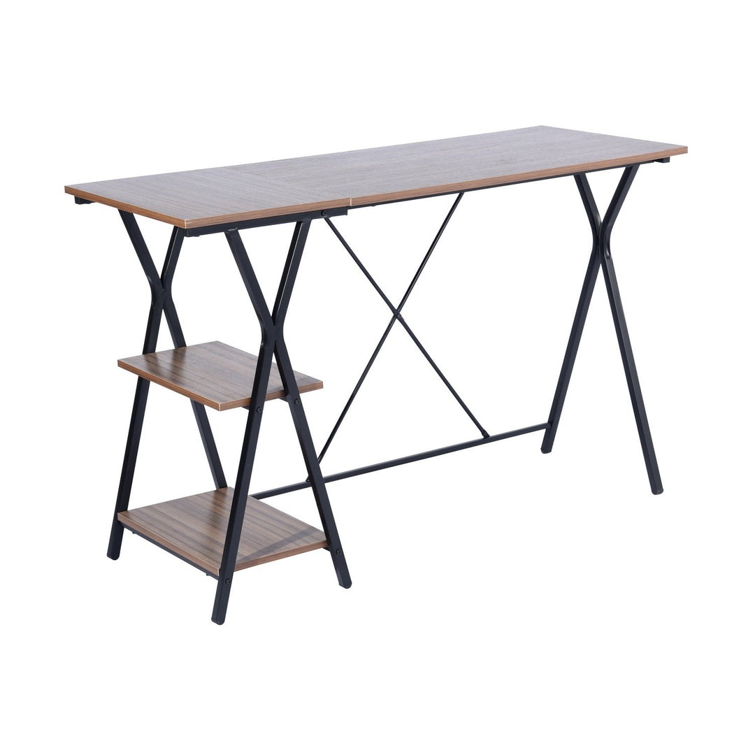 HomyCasa 47.2 In. Home Office Writing Desk with Storage Shelves - HomyCasa