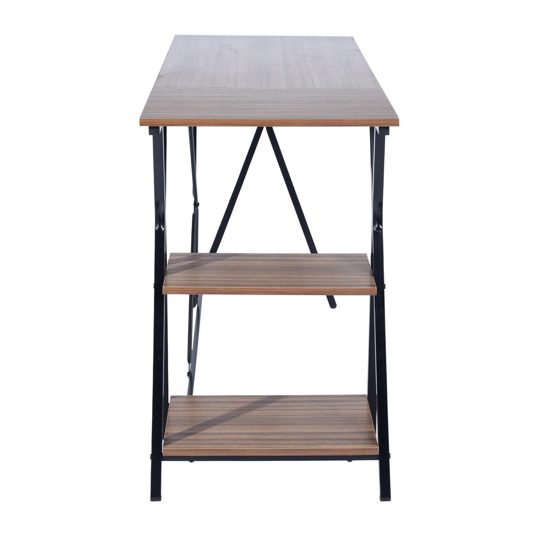 HomyCasa 47.2 In. Home Office Writing Desk with Storage Shelves - HomyCasa