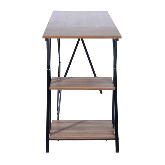 HomyCasa 47.2 In. Home Office Writing Desk with Storage Shelves - HomyCasa