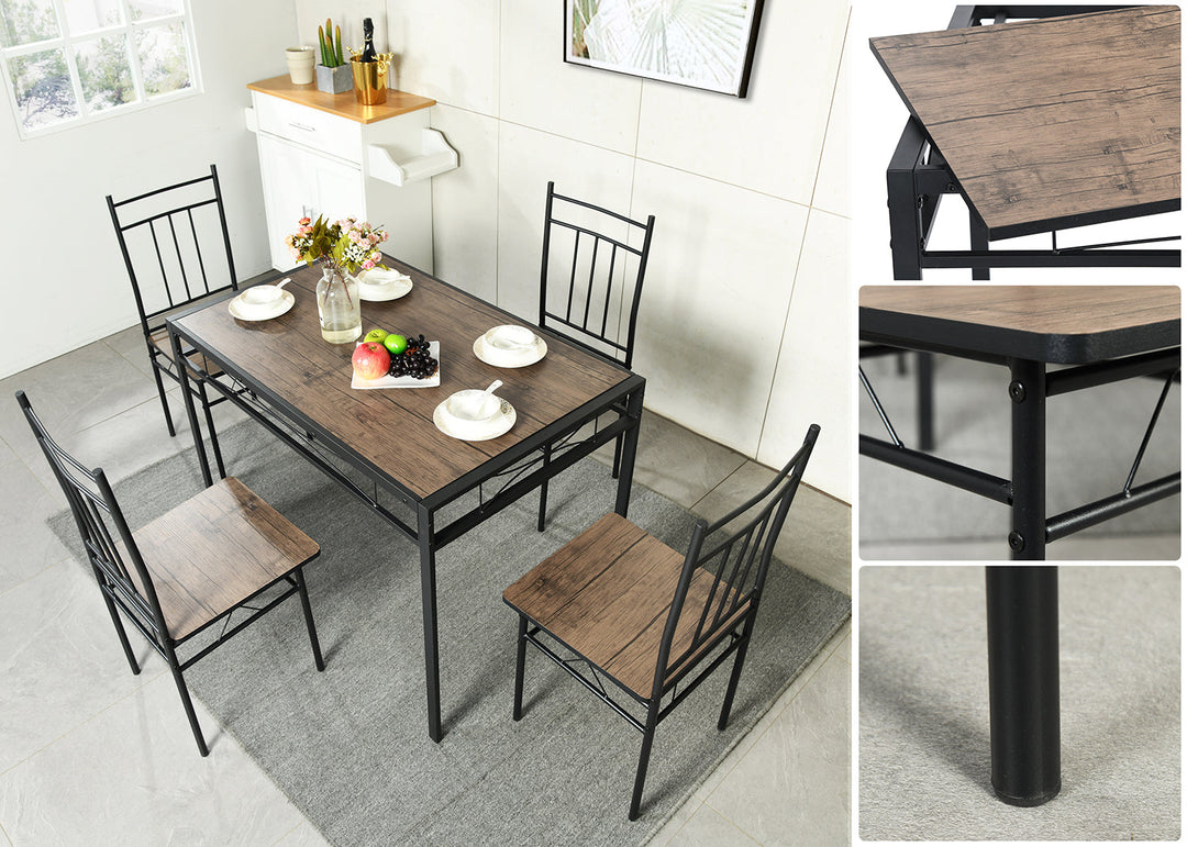 Marbury Wood Kitchen & Dining Table Set