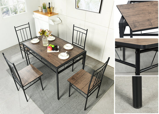 Marbury Wood Kitchen & Dining Table Set