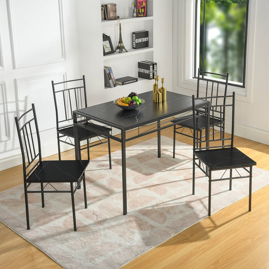 Marbury Wood Kitchen & Dining Table Set