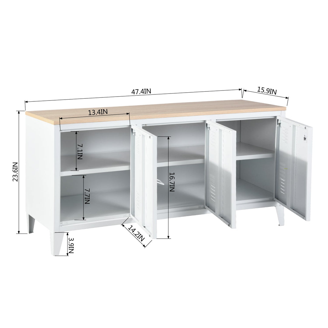 Matapouri Mdf Top 3 Door Storage Cabinets