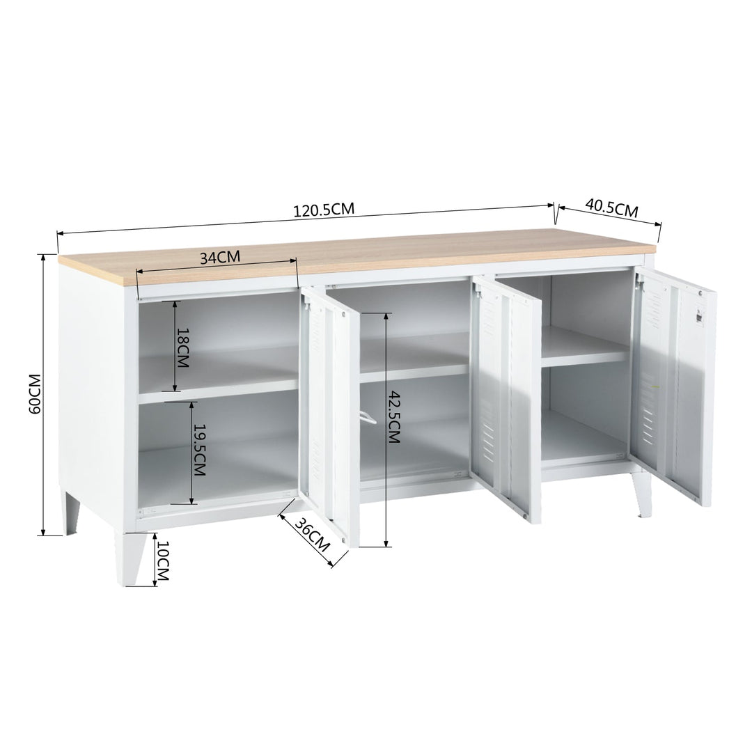 Matapouri Mdf Top 3 Door Storage Cabinets