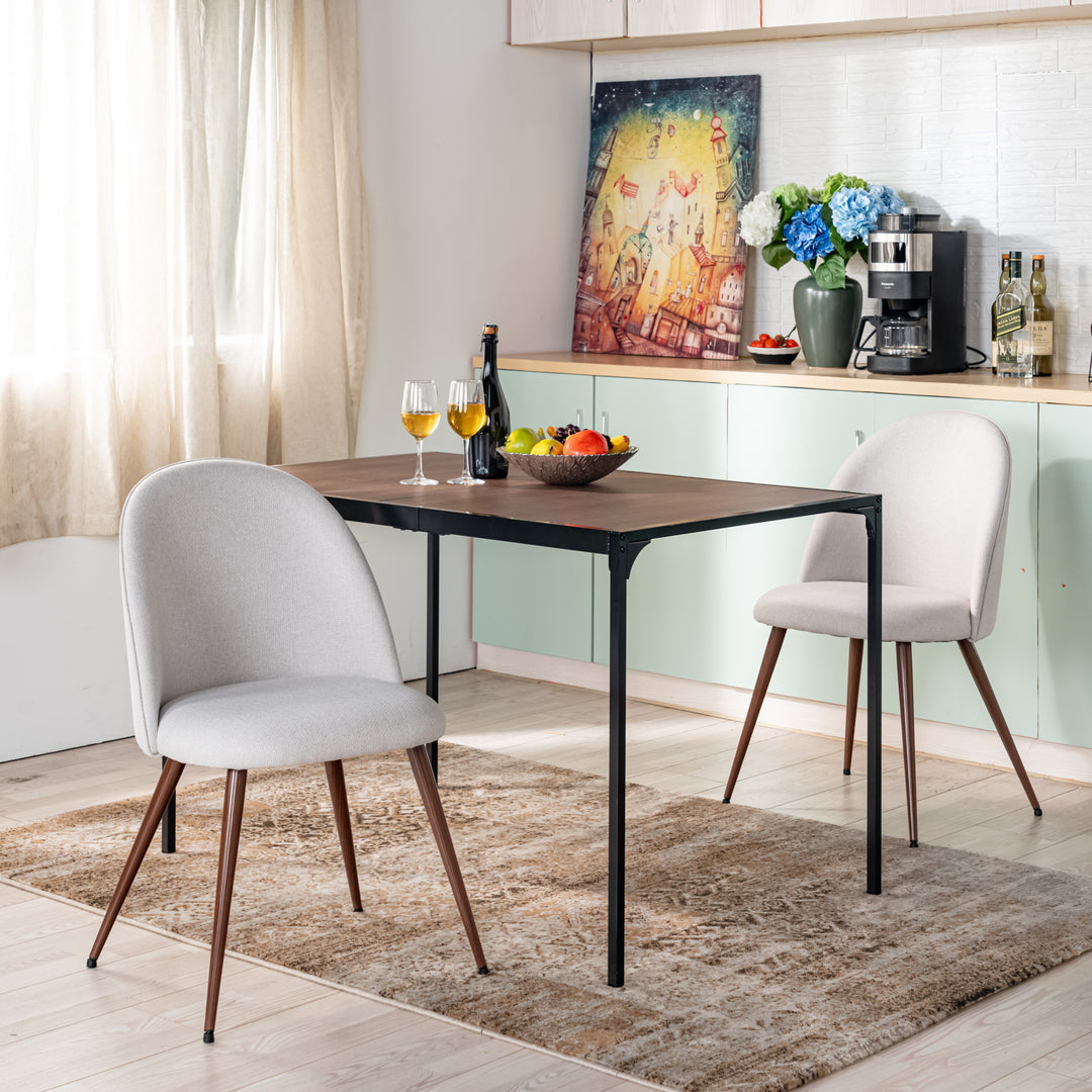 Milliken Modern Wooden Dining Table with Metal Legs-HOMY CASA