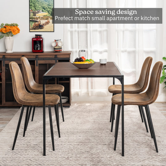 Milliken Modern Wooden Dining Table with Metal Legs-HOMY CASA