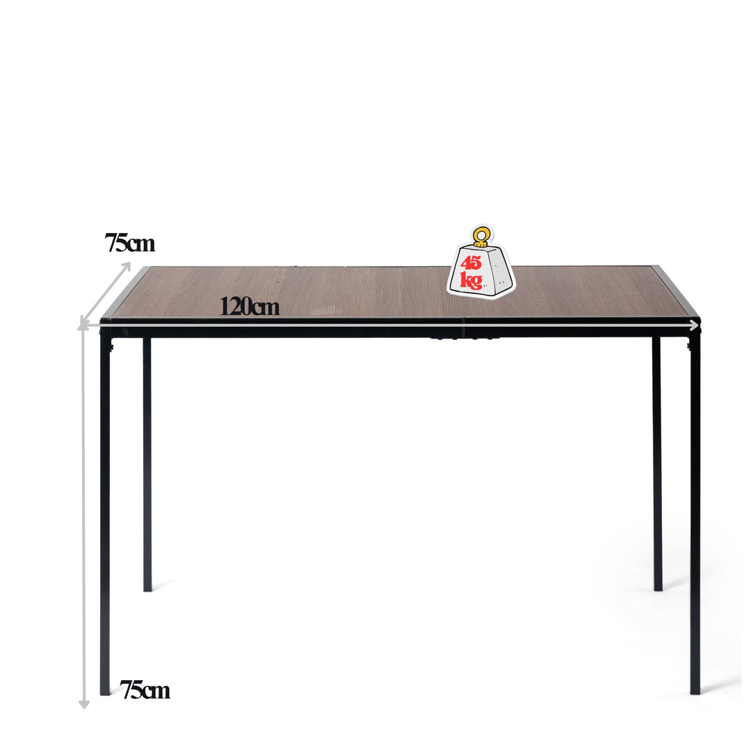 Milliken Modern Wooden Dining Table with Metal Legs-HOMY CASA