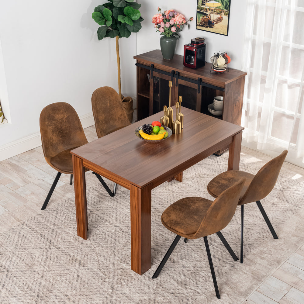 Musk Modern Brown Dining Table, Perfect for Dining Rooms and Minimalist Spaces-HOMY CASA