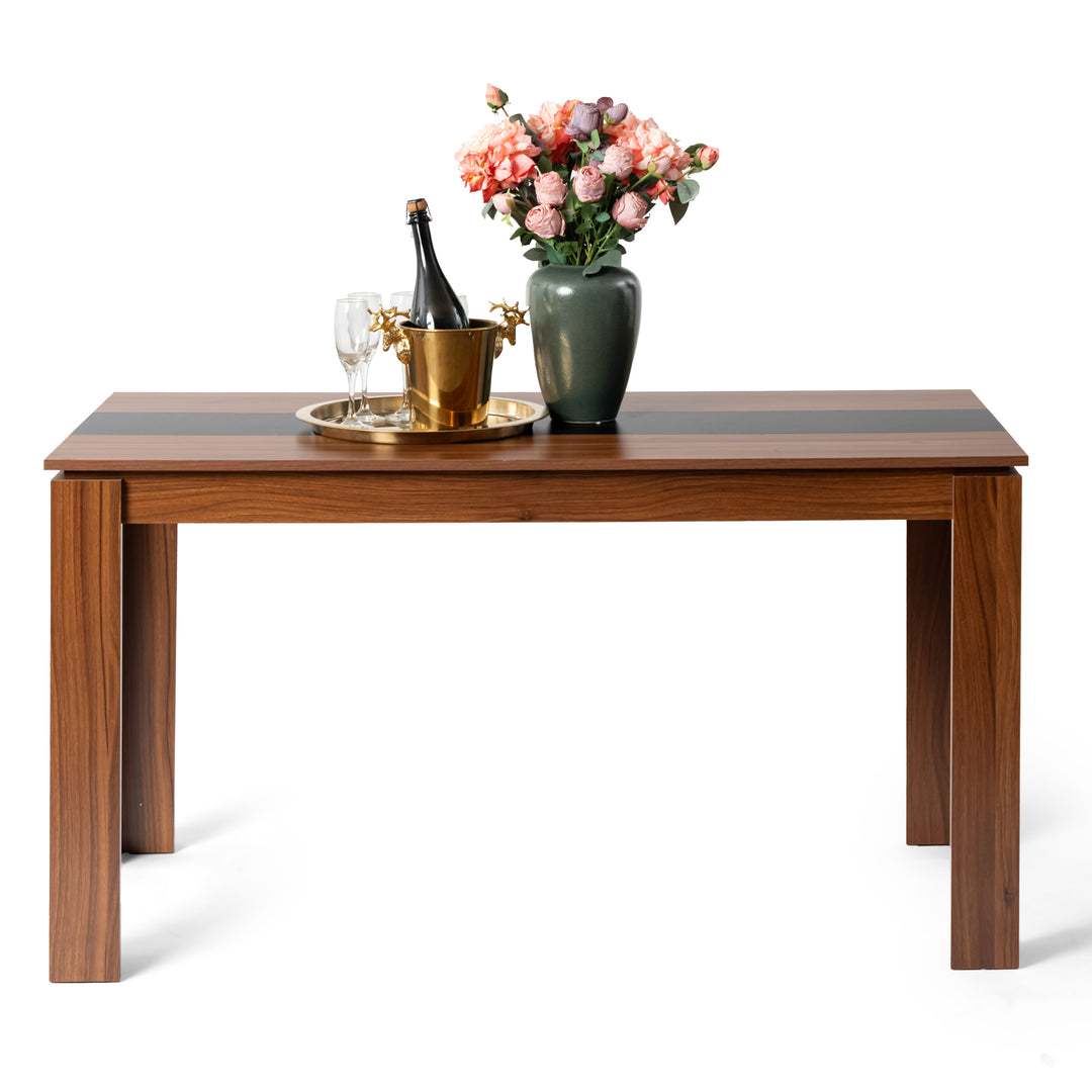 Musk Modern Brown Dining Table, Perfect for Dining Rooms and Minimalist Spaces-HOMY CASA