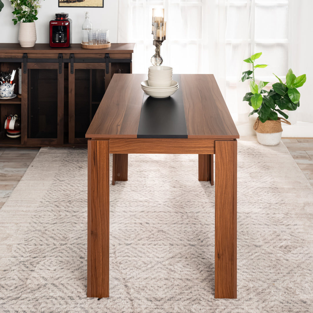 Musk Modern Brown Dining Table, Perfect for Dining Rooms and Minimalist Spaces-HOMY CASA