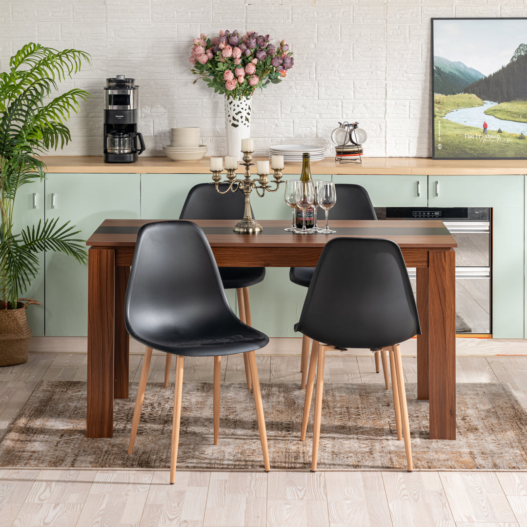 Musk Modern Brown Dining Table, Perfect for Dining Rooms and Minimalist Spaces-HOMY CASA