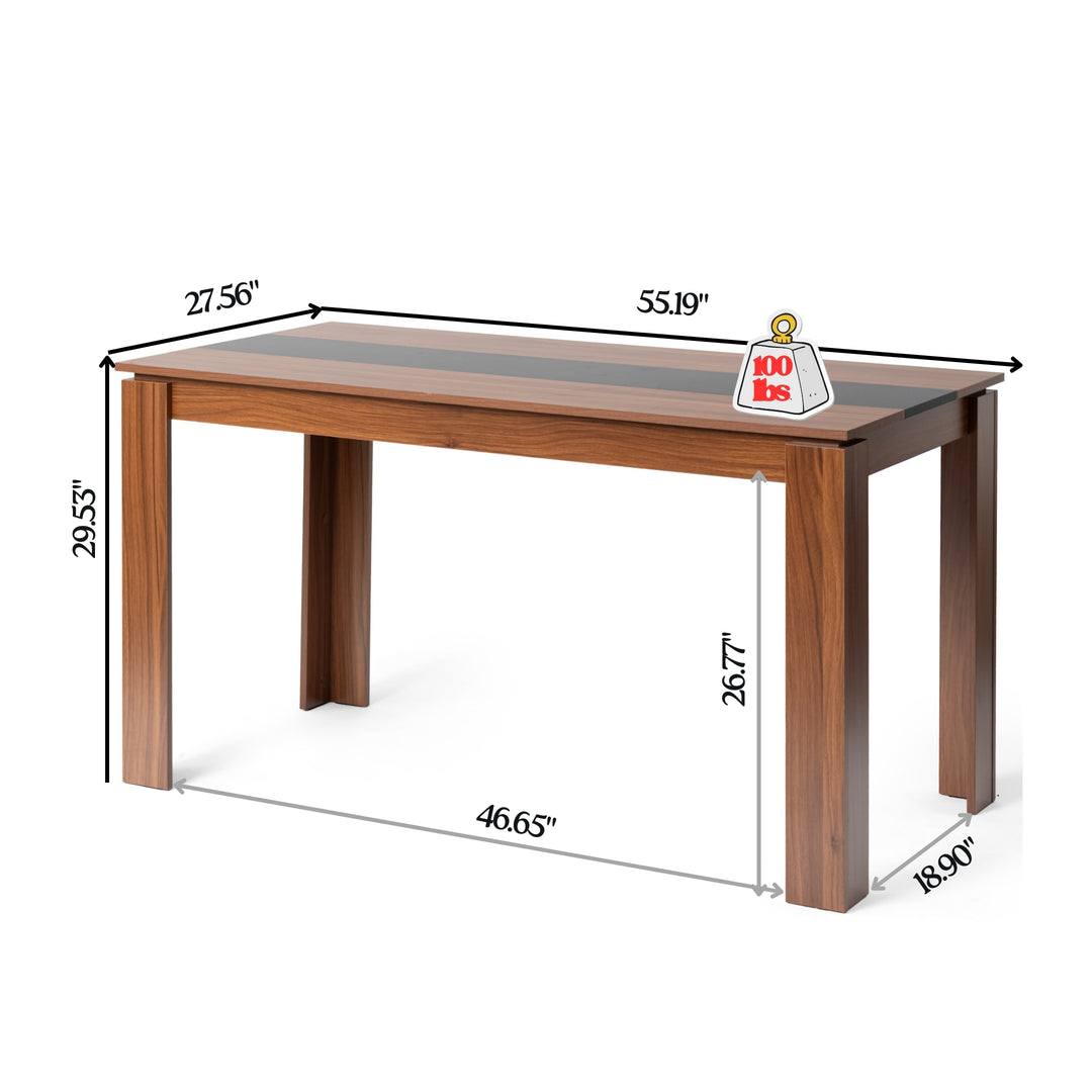 Musk Modern Brown Dining Table, Perfect for Dining Rooms and Minimalist Spaces-HOMY CASA