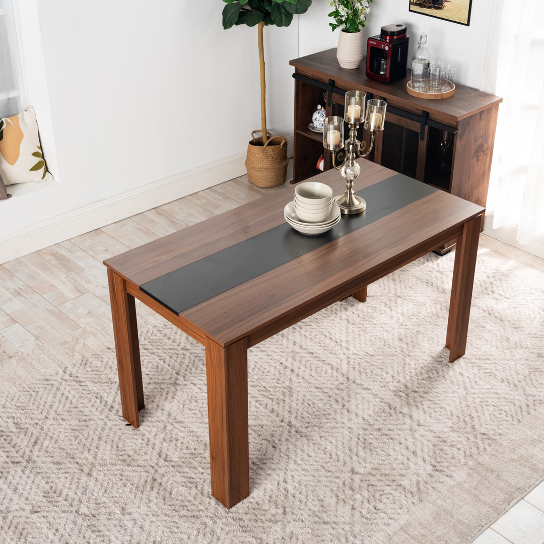 Musk Modern Brown Dining Table, Perfect for Dining Rooms and Minimalist Spaces-HOMY CASA