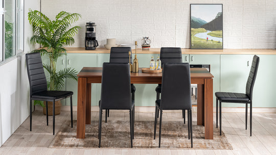 Musk Modern Brown Dining Table, Perfect for Dining Rooms and Minimalist Spaces-HOMY CASA