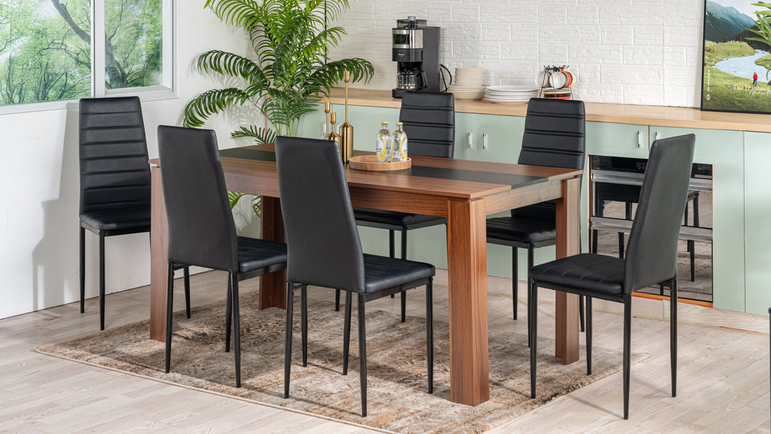 Musk Modern Brown Dining Table, Perfect for Dining Rooms and Minimalist Spaces-HOMY CASA