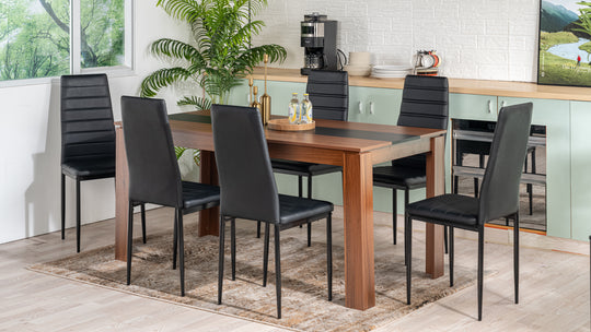 Musk Modern Brown Dining Table, Perfect for Dining Rooms and Minimalist Spaces-HOMY CASA