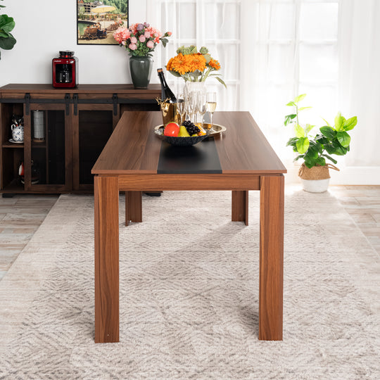 Musk Modern Brown Dining Table, Perfect for Dining Rooms and Minimalist Spaces-HOMY CASA