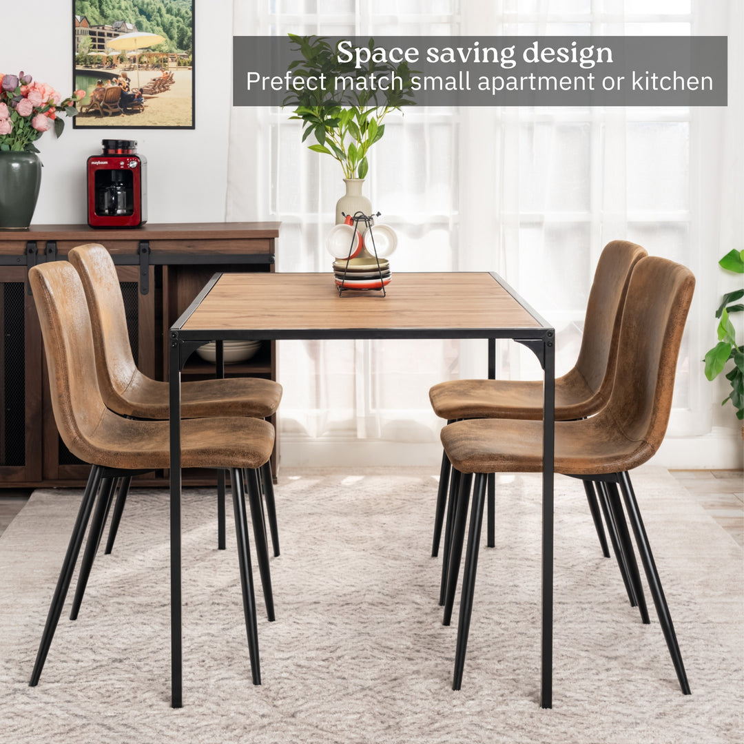 Milliken Modern Wooden Dining Table with Metal Legs-HOMY CASA