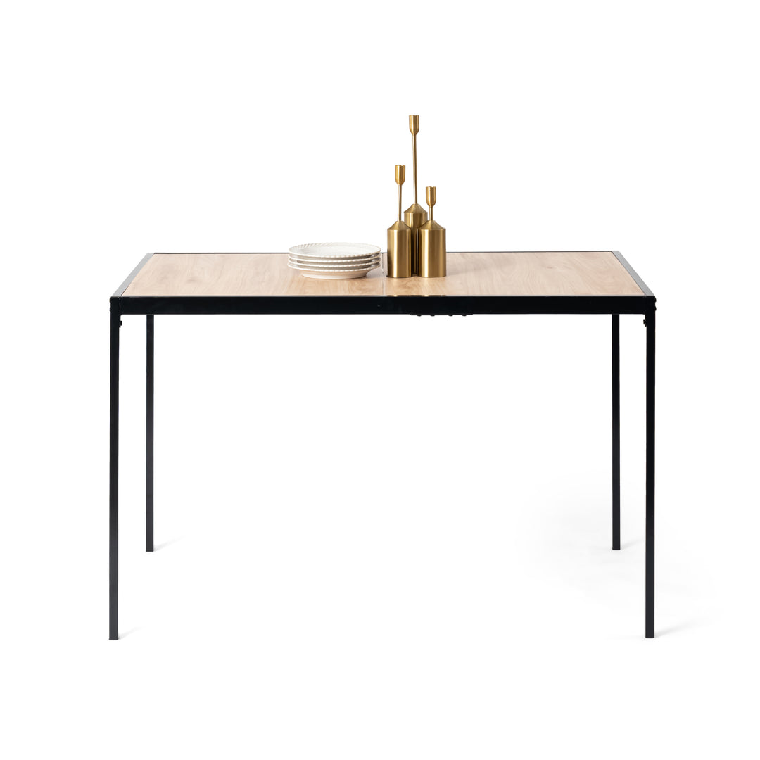 Milliken Modern Wooden Dining Table with Metal Legs-HOMY CASA