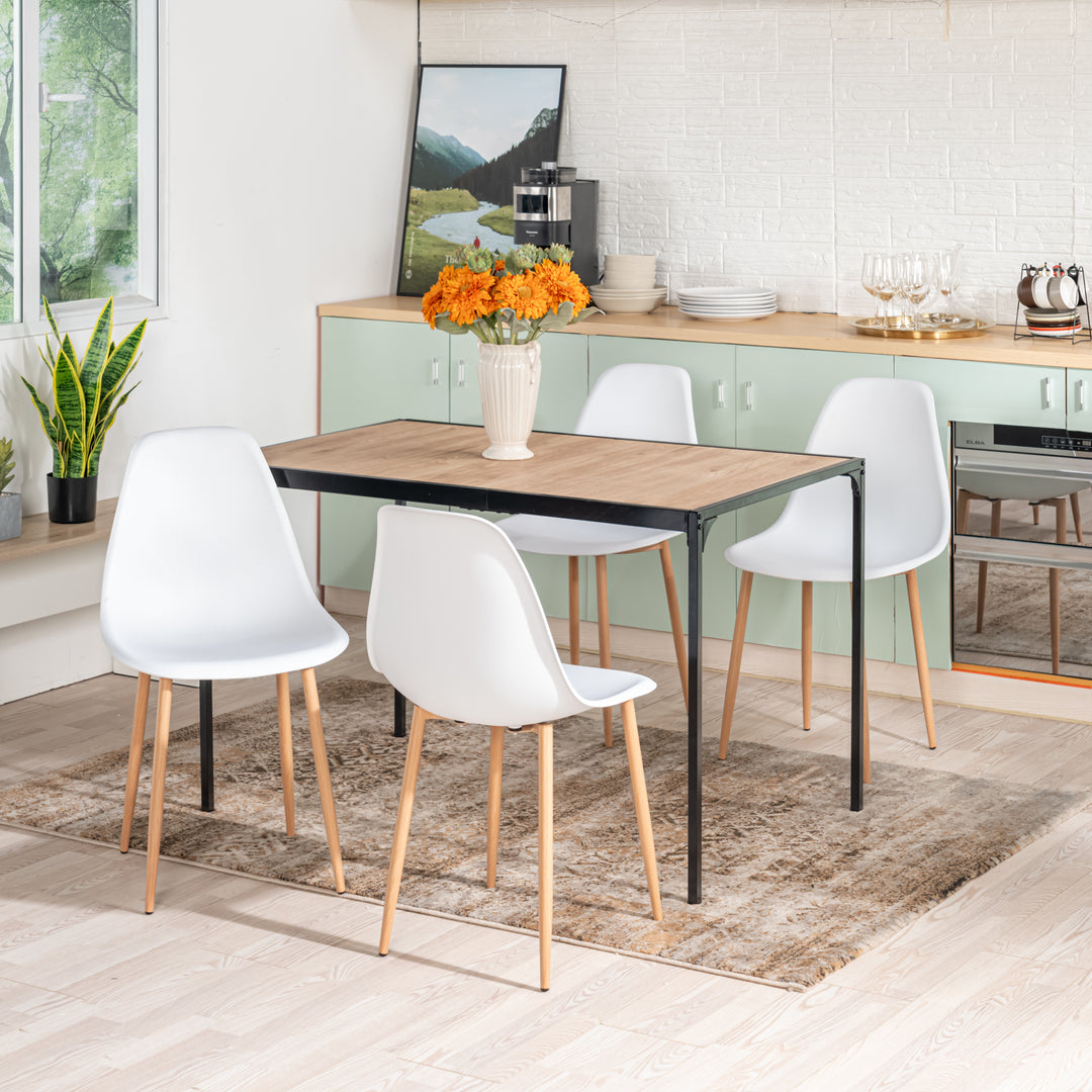 Milliken Modern Wooden Dining Table with Metal Legs-HOMY CASA