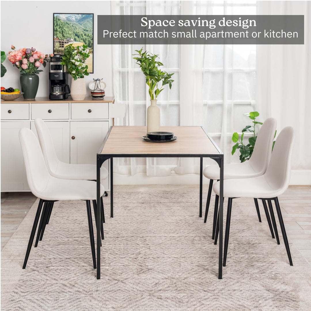 Milliken Modern Wooden Dining Table with Metal Legs-HOMY CASA