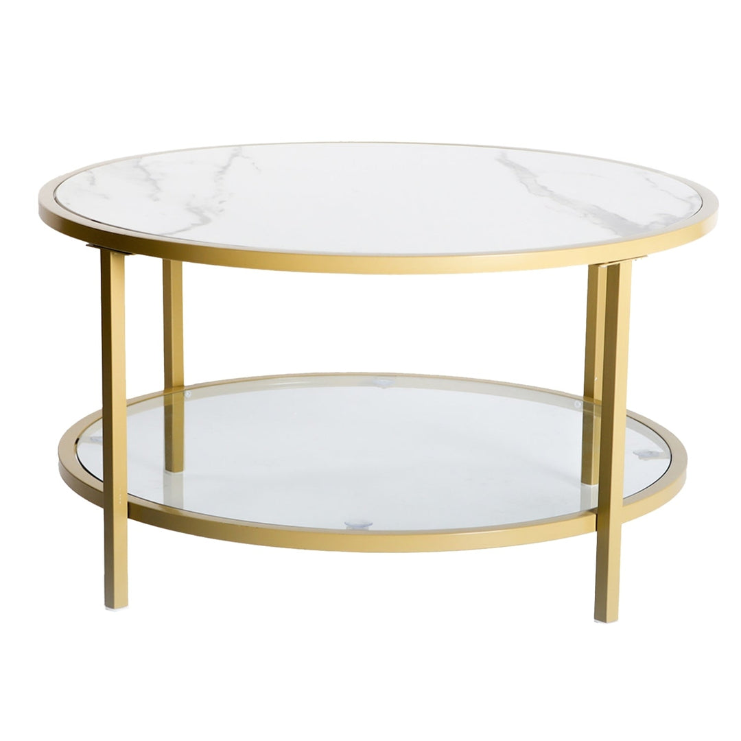 marble and glass coffee table | modern design | metal base | elegant and versatile | ideal for living room or office use