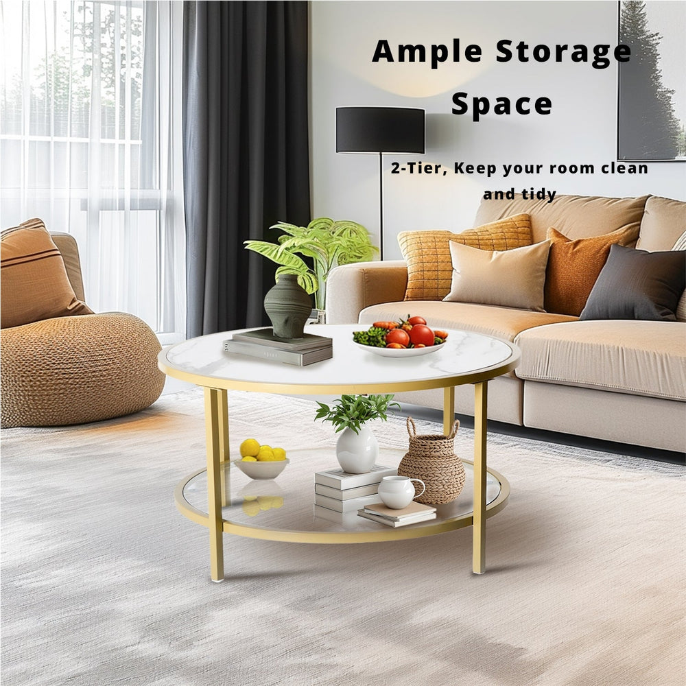 marble and glass coffee table | modern design | metal base | elegant and versatile | ideal for living room or office use