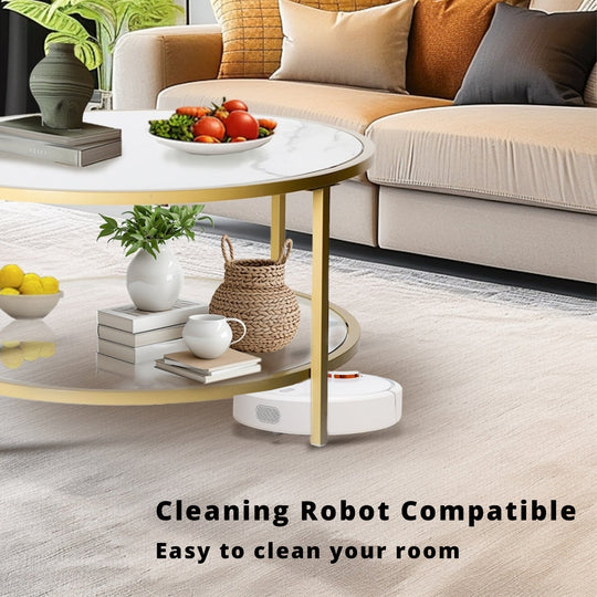 marble and glass coffee table | modern design | metal base | elegant and versatile | ideal for living room or office use