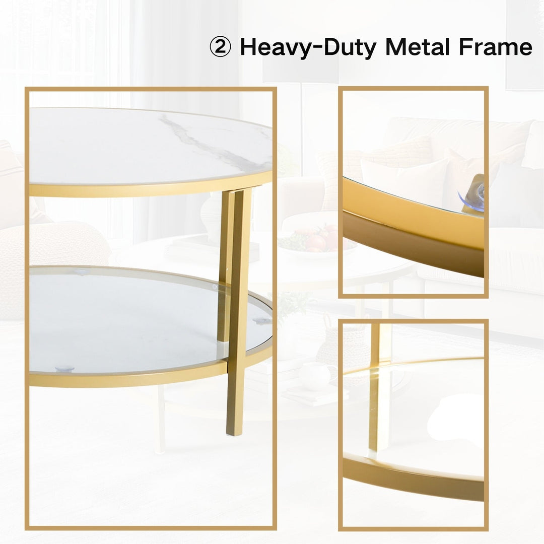marble and glass coffee table | modern design | metal base | elegant and versatile | ideal for living room or office use