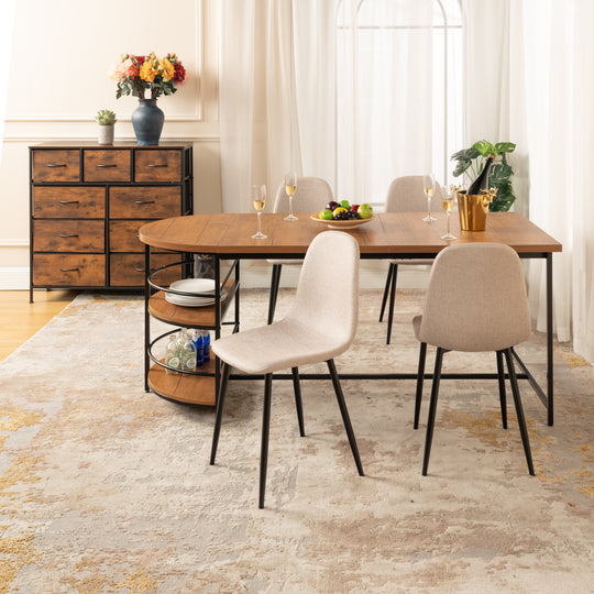 Nimble Modern Half-Moon breadfast table Stylish Oak Finish-HOMY CASA