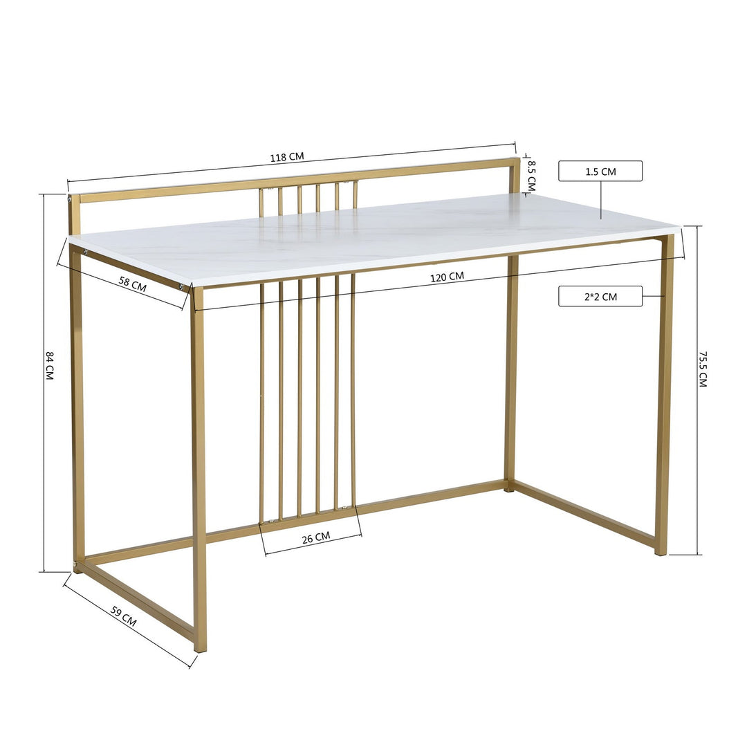 Olesia Faux Marble top Home office Working Desk