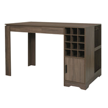 Load image into Gallery viewer, Kitchen Bar Table with Storage Shelves For Kitchen,Dining Room-HomyCasa
