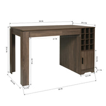 Load image into Gallery viewer, Kitchen Bar Table with Storage Shelves For Kitchen,Dining Room-HomyCasa
