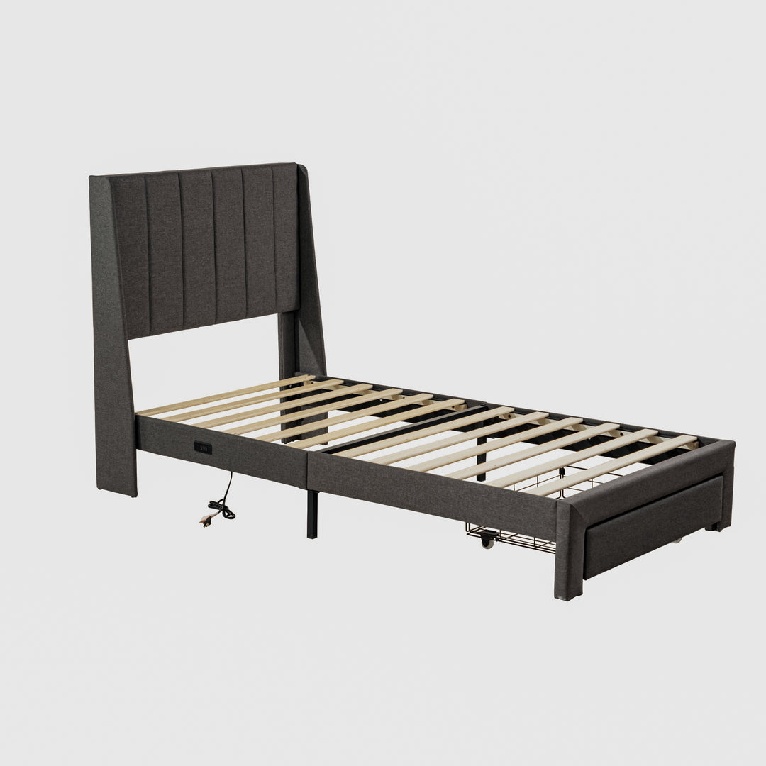 Summit Modern Upholstered Bed Frame