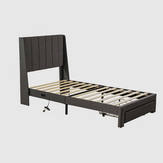 Summit Modern Upholstered Bed Frame