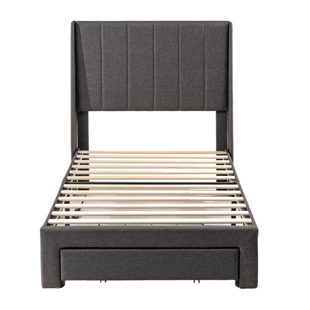 Summit Modern Upholstered Bed Frame