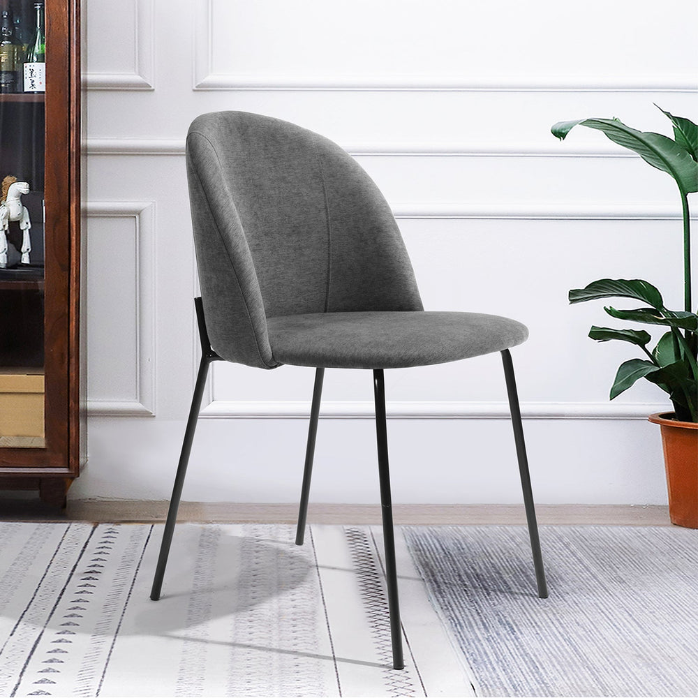 Puzzle Modern Fabric Dining Chairs(Set of 2)- HOMY CASA