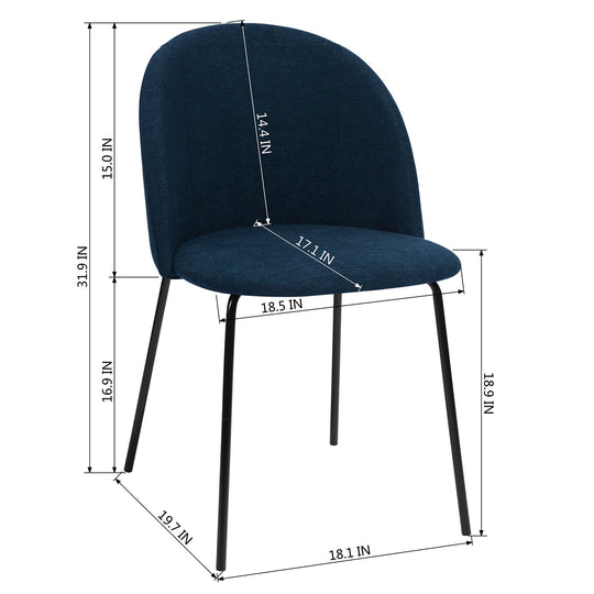PUZZLE Modern Fabric Dining Chairs(Set of 2)- HomyCasa - HomyCasa