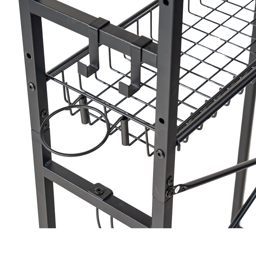 over-the-toilet storage rack, bathroom organizer with multiple shelves